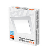 Светильник точечный встраиваемый LED PPL-S 12Вт 6500К квадрат ультратонк (170х20/монтажн d155) /Jazzway