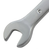 Ключ комбинированный 6мм, CrV, матовый хром, Matrix Ключ комбинированный 6мм, CrV, матовый хром, Matrix