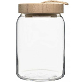 Банка для сыпучих Pasabahce Woody 860 мл 1117190/43583SL Банка для сыпучих Pasabahce Woody 860 мл 1117190/43583SL