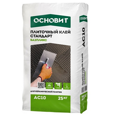  Клей для плитки БАЗПЛИКС АС10 C0T (25кг) /Основит 