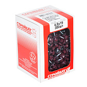  Саморезы кровельные с буром 4,8х19 тем. красные (300 шт) 
