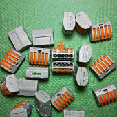 Клемма с рычажком 222-415 5-ти проводная без пасты (5 шт)WAGO Клемма с рычажком 222-415 5-ти проводная без пасты (5 шт)WAGO