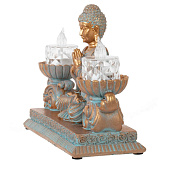  Фигурка декоративная "Будда"с 2-мя LED свечами , L21,5 W7,5 H14,5 см 