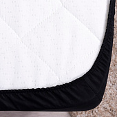 Простыня на резинке 180х200х20 цвет черный арт. 4081 Простыня на резинке 180х200х20 цвет черный арт. 4081