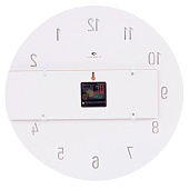 Часы настенные Рубин, "Тройка", из металла и дерева, d=30 см, белый, 3001-001 Часы настенные Рубин, "Тройка", из металла и дерева, d=30 см, белый, 3001-001