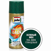 Эмаль аэрозольная алкидная глянцевая зеленый мох RAL 6005 JOBI 520мл Эмаль аэрозольная алкидная глянцевая зеленый мох RAL 6005 JOBI 520мл