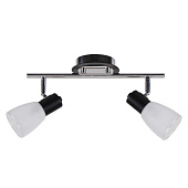 Светильник спот потолочный 60Вт E14 51629/2CR+BK WT /ЭкономСвет Светильник спот потолочный 60Вт E14 51629/2CR+BK WT /ЭкономСвет