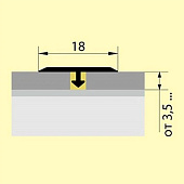  Стык Т-образный18мм 0,9 груша белая 