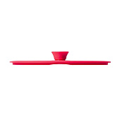 Крышка стеклянная с ободом Home Queen RED HOT, красная, D 26см 77156 Крышка стеклянная с ободом Home Queen RED HOT, красная, D 26см 77156