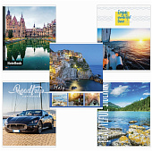 Тетрадь 48л. А5. Brauberg, скоба, линия, обложка картон, микс, 403040 Тетрадь 48л. А5. Brauberg, скоба, линия, обложка картон, микс, 403040