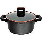 Кастрюля с крышкой 4,5, литой алюминий, 24 см, Durata,DRTT24BE101 Кастрюля с крышкой 4,5, литой алюминий, 24 см, Durata,DRTT24BE101