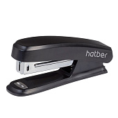 Степлер №10 12л Hatber черный пластик с встроенным антистеплером /DS_085950/
