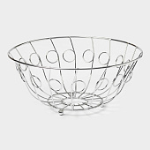 Фруктовница Доляна, 24х24х10 см, хромированная 133641 Фруктовница Доляна, 24х24х10 см, хромированная 133641