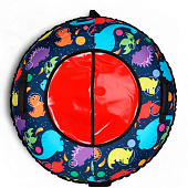 Тюбинг – ватрушка «Динозаврики», диаметр чехла 100 см, красная, синяя, Winter Star Тюбинг – ватрушка «Динозаврики», диаметр чехла 100 см, красная, синяя, Winter Star