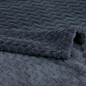 Покрывало 180х200 Зигзаг фланель серый 
