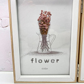 Фоторамка раскладная на 3 фото «Flower», дерево (10х15 см) Фоторамка раскладная на 3 фото «Flower», дерево (10х15 см)