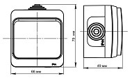 Выключатель 1-кл. ОП Этюд 10А IP44 сер. SchE BA10-041C