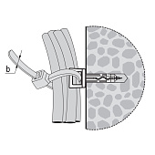 Монтажная площадка для стяжки 100шт, чёрная, пакет, PDS