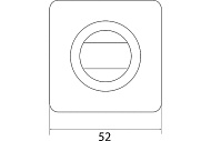  Накладка фиксатор квадрат Trodos BK02-AL, никель 