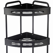  Полка настенная 3-ярусная угловая TA-3542B3 черный /101203 Zenfort 