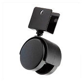  Колесная опора мебел. D40мм для ДСМ 16мм-30кг, поворот. без торм., черный пластик - накл. Tech-Krep 