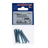  Винт оцинк.пот. DIN 965  М 5х40 (8шт) 