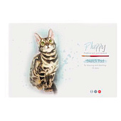 Альбом для рисования А4 24л скрепка Акварельные котики, АР4ск24 10913 Альбом для рисования А4 24л скрепка Акварельные котики, АР4ск24 10913