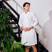 Халат вафельный мужской Экономь и Я размер 54-56 Халат вафельный мужской Экономь и Я размер 54-56