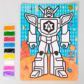 Фреска с цветным основанием "Трансформер" 9 цветов песка, 2 г, 3812095 Фреска с цветным основанием "Трансформер" 9 цветов песка, 2 г, 3812095