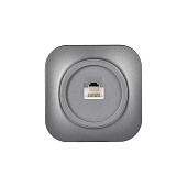 Розетка компьютерная накладная RJ45 cat 5e, цвет сталь, IEK GLORY