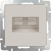  Розетка RJ-11+RJ-45 слоновая кость/Werkel /W1182103 