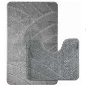 Набор ковриков для ванны и туалета Classic uni 55х90 и 45х55 серый 00312 Набор ковриков для ванны и туалета Classic uni 55х90 и 45х55 серый 00312