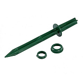 Колышек 20см с кольцом 10шт, зеленый Palisad 64433 Колышек 20см с кольцом 10шт, зеленый Palisad 64433