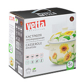 Кастрюля эмалированная Vetta Подсолнухи 24 см 5,0л индукция 894-523 Кастрюля эмалированная Vetta Подсолнухи 24 см 5,0л индукция 894-523