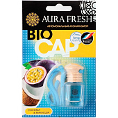 Ароматизатор подвесной бутыл. AURA FRESH BIO CAP 6мл Coconut&Maracuja Ароматизатор подвесной бутыл. AURA FRESH BIO CAP 6мл Coconut&Maracuja