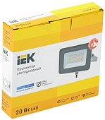 Прожектор LED СДО  20Вт 6500К IP65 серый /IEK