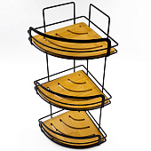  Полка угловая 3-ярусная бамбук 13072 