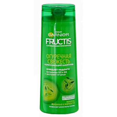  Шампунь Garnier Fructis 400 Огуречный Детокс 