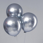 Набор воздушных шаров Хром серебристые 5 шт 4986589 Набор воздушных шаров Хром серебристые 5 шт 4986589