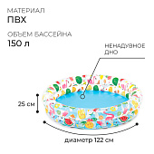 Бассейн надувной INTEX «Фрукты», 122?25 см, от 2 лет, 59421NP Бассейн надувной INTEX «Фрукты», 122?25 см, от 2 лет, 59421NP