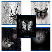 Тетрадь А5 48л скрепка клетка "S" Паутина, премиум 4+4+ламинация+УФ выборочный (песок), микс, 023850 Тетрадь А5 48л скрепка клетка "S" Паутина, премиум 4+4+ламинация+УФ выборочный (песок), микс, 023850