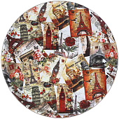  Поднос круглый с антискользящим покрытием пластик, 35,5 см 862-334 