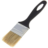 Кисть плоская Стандарт 35х6мм, натуральная щетина, черная пластиковая ручка, АКОР Кисть плоская Стандарт 35х6мм, натуральная щетина, черная пластиковая ручка, АКОР