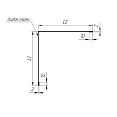 Планка угла наружного 0,4х50х50 L=2м (RAL 6005 Зеленый мох) Планка угла наружного 0,4х50х50 L=2м (RAL 6005 Зеленый мох)