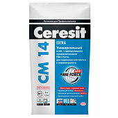 Клей для плитки, керамогранита CM14 C2T (5кг) /Церезит