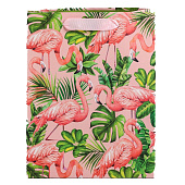 Пакет ламинированный вертикальный «Тропики и фламинго», MS 18х23х10 см 4725108 Пакет ламинированный вертикальный «Тропики и фламинго», MS 18х23х10 см 4725108