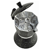 Кофеварка гейзерная 450мл (9 порций) из алюминия 101106 Кофеварка гейзерная 450мл (9 порций) из алюминия 101106