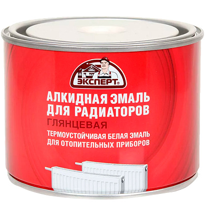  Эмаль алкид д/радиаторов белая Эксперт 0.5кг 