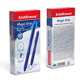  Ручка гелевая ErichKrause автоматическая синяя со стираемыми чернилами 0,5мм  Magic Grip 48198 