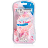 Станок для бритья одноразовый DILLIGEN 3 3шт Pink женские блистер Станок для бритья одноразовый DILLIGEN 3 3шт Pink женские блистер